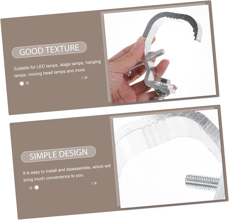 Heavy Duty Aluminum Alloy Stage Light Clips 6pcs Wear Resistant Truss Hooks for Moving Head Lamps - Image 3